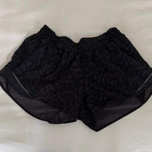 Women's Camo Lululemon Black Athletic Running Shorts